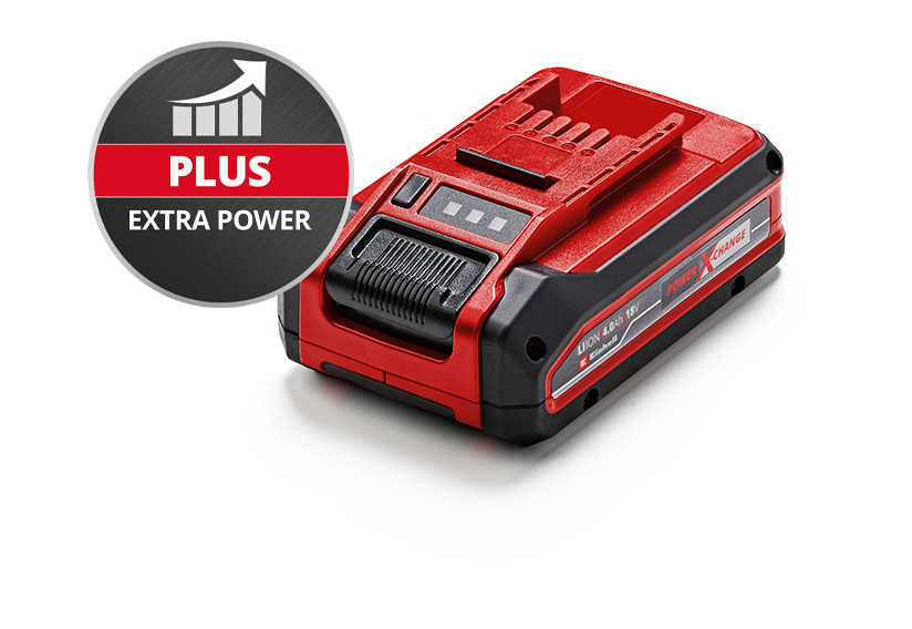 a Einhell Power X-Change battery with plus-technology