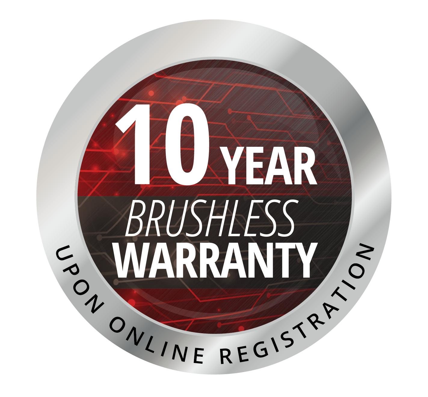 10 year brushless warranty