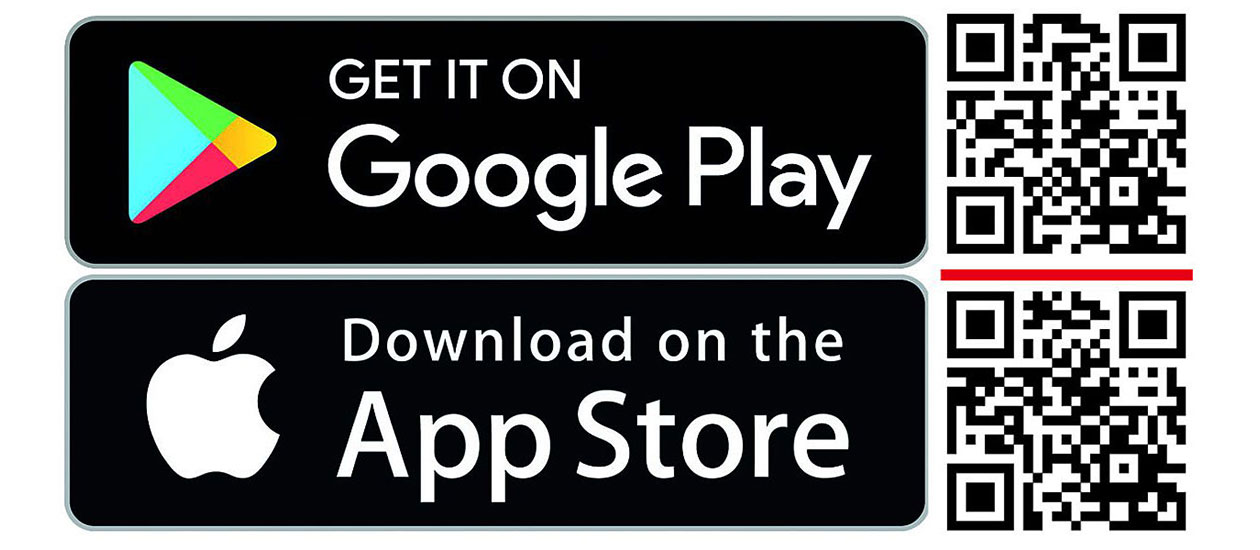 Google Play and App Store image.